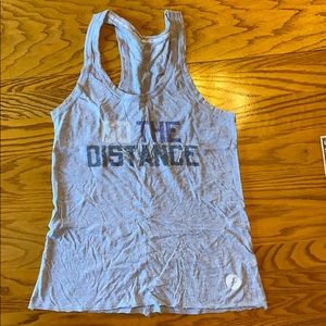 aerie f.i.t. Racerback tank top, “GO THE DISTANCE”